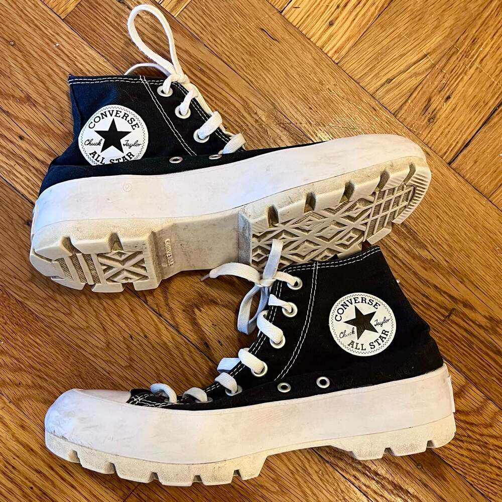 Converse Chuck Taylor All Star Lugged Hi Platform Sneakers Black/White Women’s 8